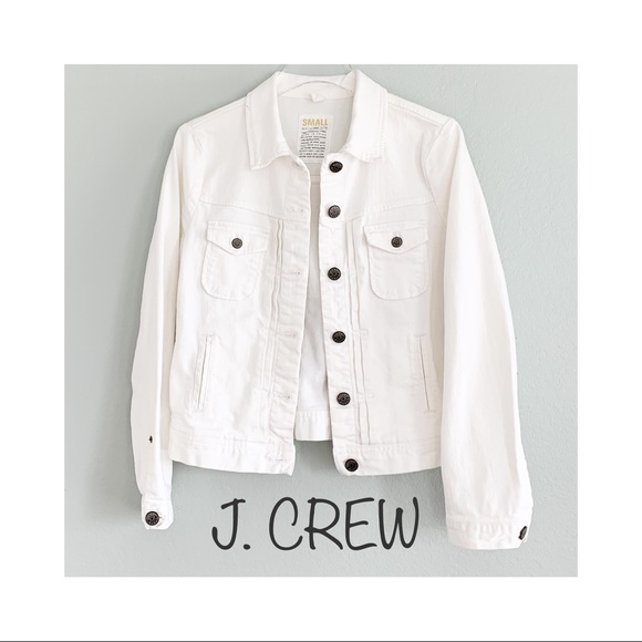J. CREW White Denim Jacket EUC - Small